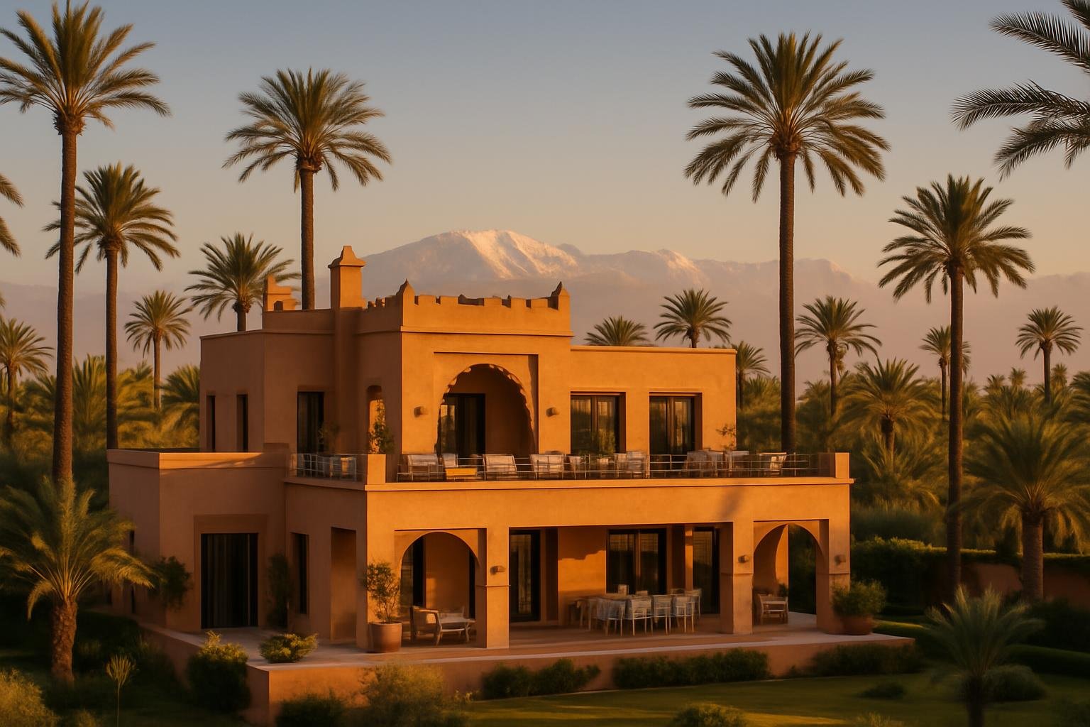 Modern Villa with Atlas Views